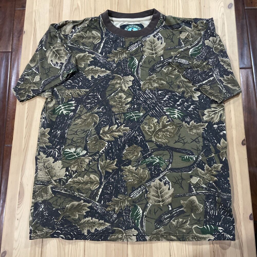 Vintage Master Sportsman Shirt Mens L Outdoor Camo Classic Army Hunting